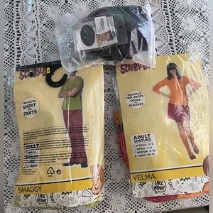 Scooby-Doo Halloween costume Velma w/wig and shaggy (large & medium)